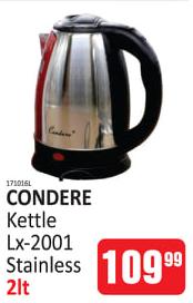 condere stainless steel kettle