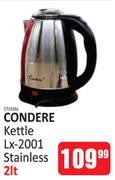 Condere 2Ltr Stainless Kettle Lx-2001