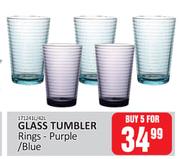 Glass Tumbler Rings (Purple/Blue)-For 5