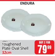 Endura Toughened Plate 32cm Oval Shell-For 2