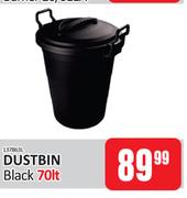 Dustbin (Black) 70Ltr