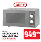 Defy 20Ltr Microwave (Metallic) MMW2030W