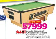 Easi Eight Mesa de Bilhar que Funciona com Moedas