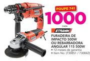 Stramm Furadeira de Impacto 500W ou Rebarbadora Angular 115 500W-cada