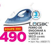Logik Ferro de Engomar A Vapor E A Seco LSI-005