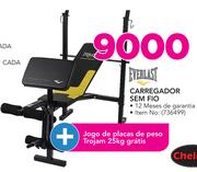 Everlast carregador sem fio + jogo de Placas de peso Trojam 25kg gratis