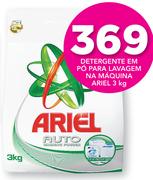Detergente em pó para lavagem Na Máquina Ariel-3Kg