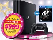 PS4 Pro 1TB Console Plus GT Sports