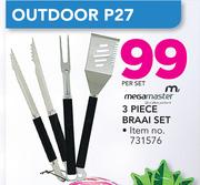Megamaster 3 Piece Braai Set-Per Set