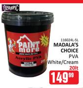 Olympic 20L Madala's Choice PVA White/Cream