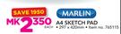 Marlin A4 Sketch Pad-Each