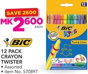 Bic 12 Pack Crayon Twister-Each