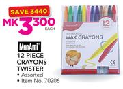 Mon Ami 12 Piece Crayons Twister-Each