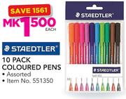 Staedtler 10 Pack Coloured Pens-Each