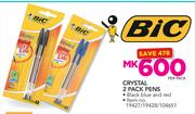 Bic Crystal 2 Pack Pens-Per Pack