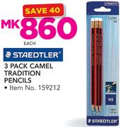 Staedtler 3 Pack Camel Tradition Pencils-Each