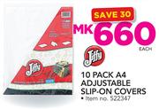 Jiffy 10 Pack A4 Adjustable Slip On Covers-Each