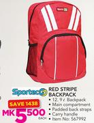 Sportec Red Stripe Backpack-Each
