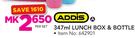 Addis Lunch Box & Bottle-347ml Per Set
