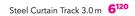 Decorland Steel Curtain Track Double-3.0m
