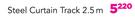 Decorland Steel Curtain Track Double-2.5m