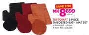Tuftcraft 3 Piece Embossed Bath Mat Set-Per Set