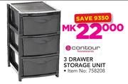 Contour 3 Drawer Storage Unit