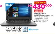 Lenovo 15.6" Intel Core i3 Notebook IDEAPAD 110