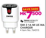 Swiss 3 1A USB WA Charger