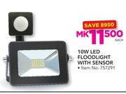 Eurolux 10W LED Floodlight With Sensor