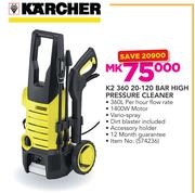 Karcher K2 360 20-120 bar High Pressure Cleaner