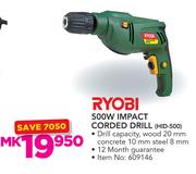 Ryobi 500W Impact Corded Drill HID-500