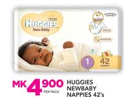 Huggies New Baby Nappies-42's-Per Pack