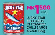 Lucky Star Pilchards In Tomato/Chilli Sauce-400g Each
