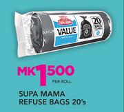 Supa Mama Refuse Bags-20's Per Roll