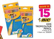 BIC kids Tropicolour Pencil Pack Of 12