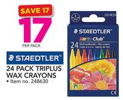 Staedtler 24 Pack Triplus Wax Crayons-Per Pack