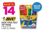 BIC kids Visa Felt Tip Pens Pack Of 12
