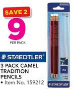 Staedtler 3 Pack Camel Tradition Pencils-Per Pack