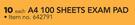 Game A4 100 Sheet Exam Pad-Each