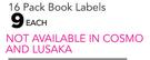 My Little Pony 16 Pack Book Labels-Each