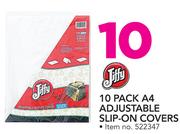 Jiffy 10 Pack A4 Adjustable Slip On Covers