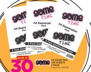 Game A4 100 Sheet Exam Pad-Each