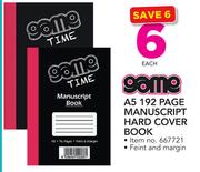 Game A5 192 Page Manuscript Hard Cover Book-Each