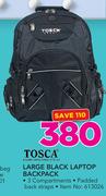 Tosca Large Black Laptop Backpack