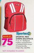 Sportec Red Stripe Backpack-Each