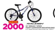 Raleigh 24" Mirage 7 Speed Front Suspension Mountain Bike