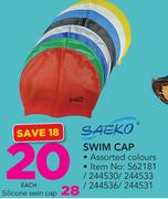 Saeko Silicone Swim Cap-Each