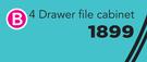 Tool Services 4 Drawer File Cabinet