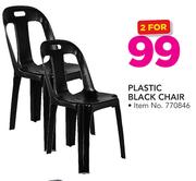 Plastic Black Chair-For 2 